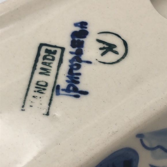 Matryoshka Salt Pepper Condiment Dish Tray Russian Traditional Blue White. VTG - Picture 5 of 9